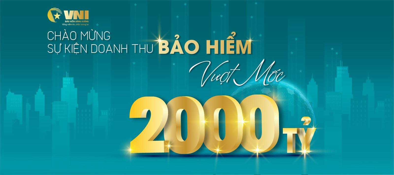 VNI vượt mốc 2.000 tỷ - Doanh thu bảo hiểm gốc