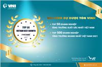 VNI VINH DỰ ĐƯỢC TÔN VINH TOP 50 DOANH NGHIỆP  TĂNG TRƯỞNG XUẤT SẮC NHẤT VIỆT NAM 