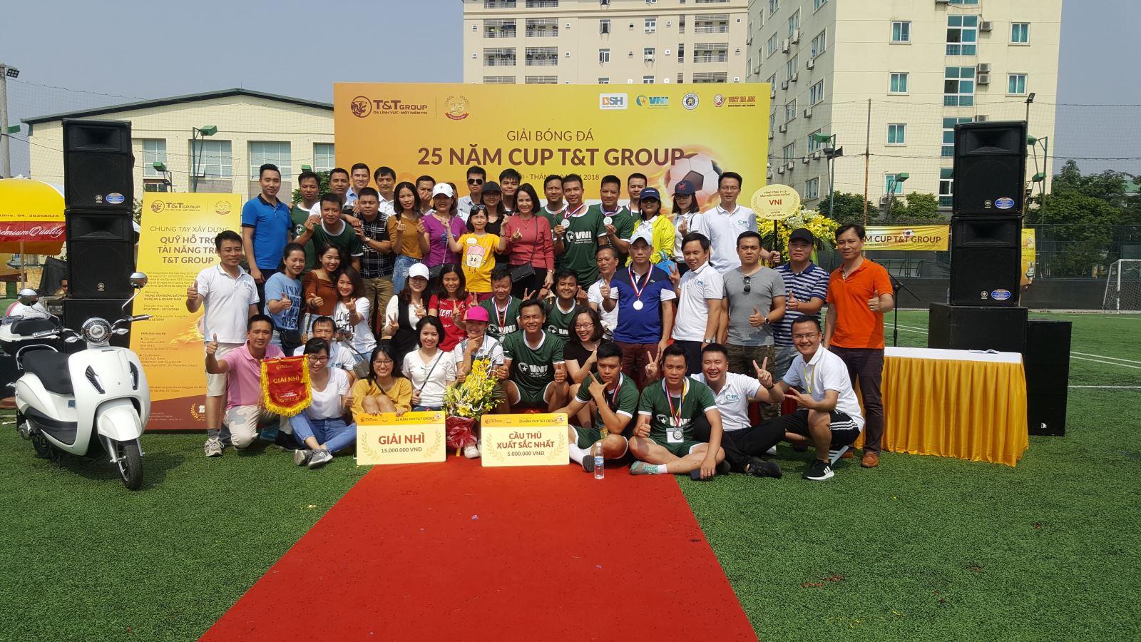 VNI đạt Giải Nhì giải bóng đá kỷ niệm 25 năm thành lập T&T Group