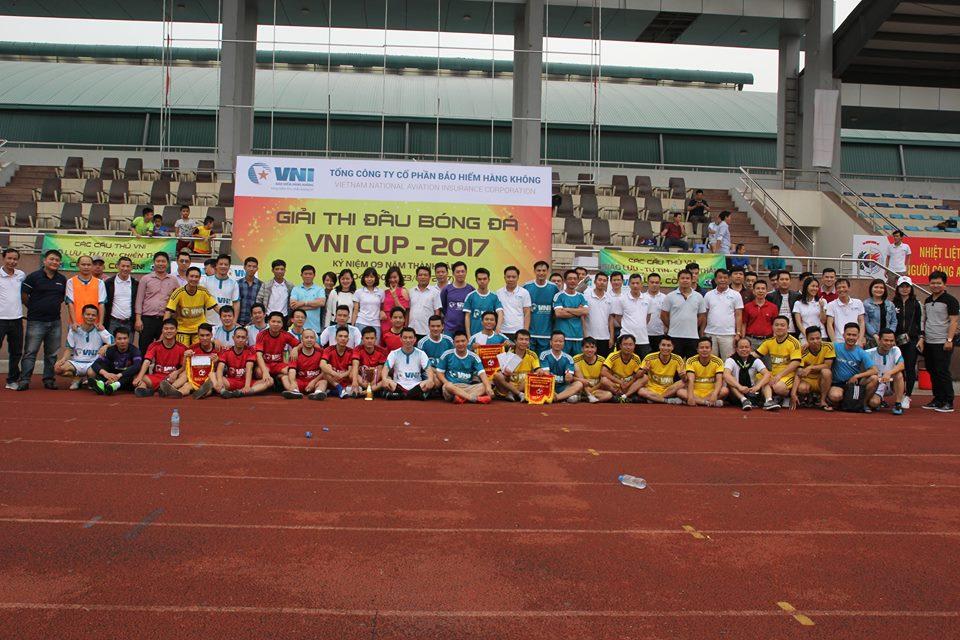 Giải bóng đá “VNI CUP 2017” chào mừng 9 năm ngày thành lập Tổng công ty cổ phần Bảo hiểm hàng không