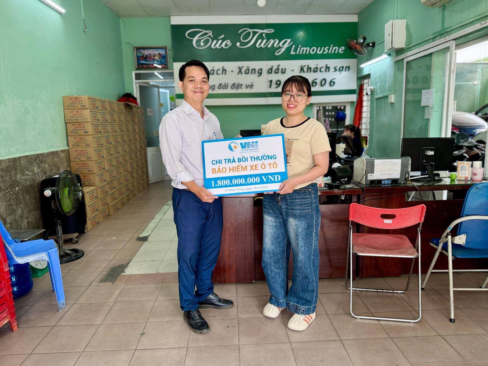 VNI HOÀN TẤT CHI TRẢ 1,8 TỶ ĐỒNG BỒI THƯỜNG CHO CÔNG TY VẬN TẢI CÚC TÙNG TRONG VÒNG 10 NGÀY