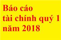 Báo cáo tài chính quý I năm 2018
