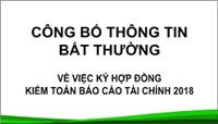 Ký hợp đồng kiểm toán năm tài chính 2018