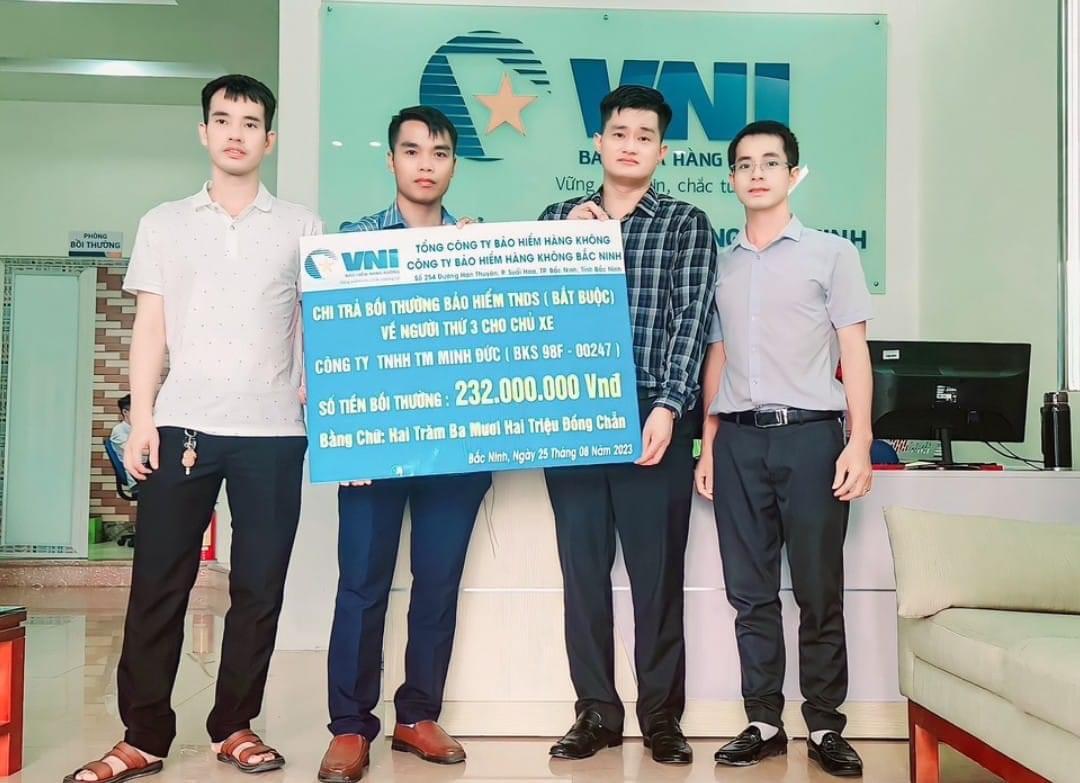 VNI BẮC NINH BỒI THƯỜNG HƠN 230 TRIỆU ĐỒNG QUYỀN LỢI BẢO HIỂM TNDS CHỦ XE Ô TÔ.